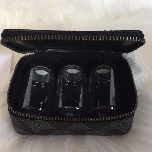 Coach Black Monogram Pill Box - Picture 2 of 5
